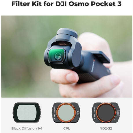 K&F Concept CPL + ND2-32 + Black Mist Filters Osmo Pocket 3 - image 3 of 5