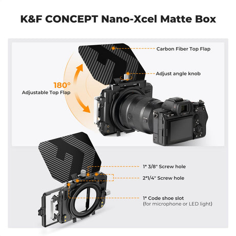 K&F Concept Matte Box Filter Kit w/ 2 Frames - image 2 of 5