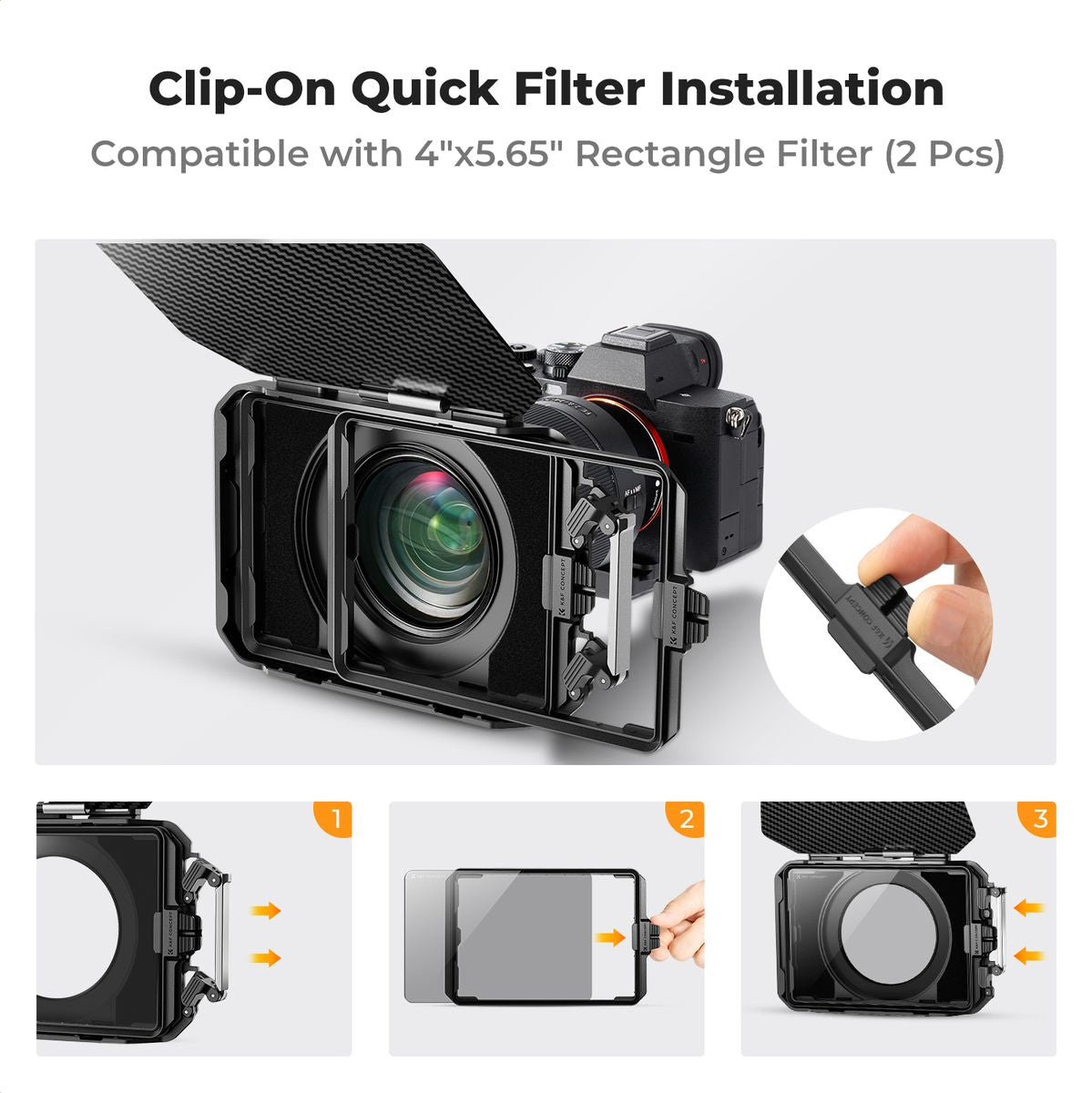 K&F Concept Matte Box Filter Kit w/ 2 Frames - image 4 of 5