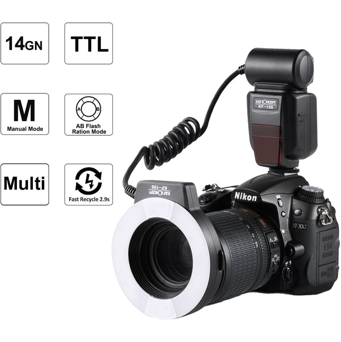 K&F Concept TTL Macro Ring Filter For Nikon (KF-150)