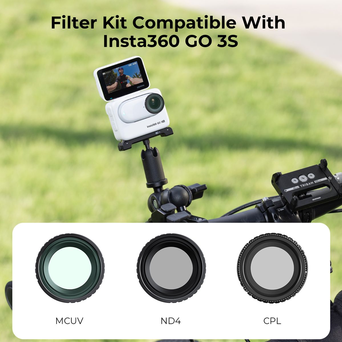 K&F Concept UV+CPL+ND4 Filter Kit For Insta360 Go 3S - image 2 of 5