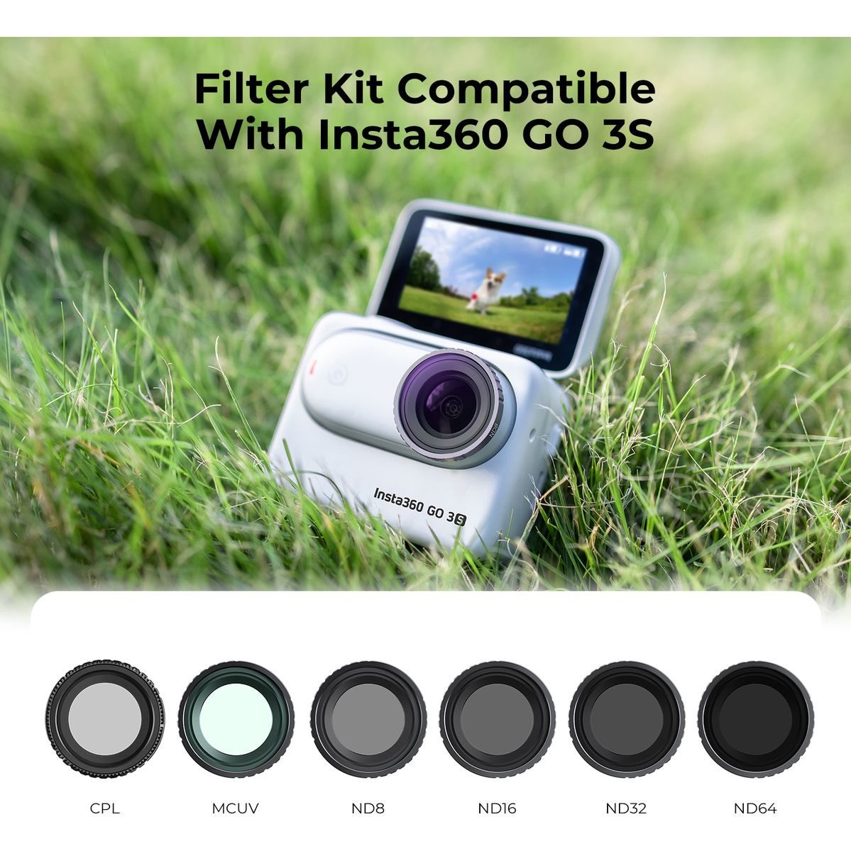 K&F Concept 6-IN-1 Full Filter Kit For Insta360 Go 3S - image 2 of 5
