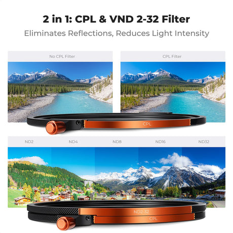 K&F Concept Filter Kit Magn CPL+ND2-32+1/4 Black Mist - 55m - image 4 of 5