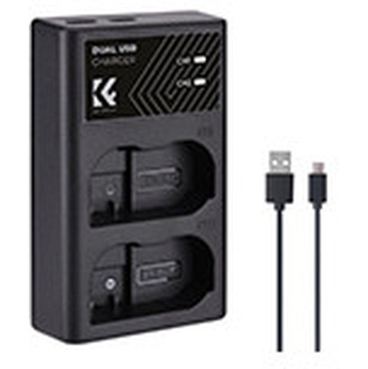K&F Concept Dual Battery-Charger For EN-EL15 w/ USB-C - image 2 of 5