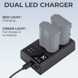K&F Concept Dual Battery-Charger For EN-EL15 w/ USB-C - image 3 of 5