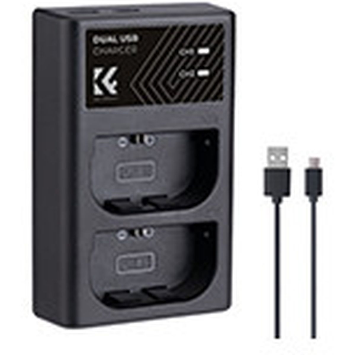 K&F Concept Dual Battery-Charger For LPE6NH w/ USB-C - image 2 of 5