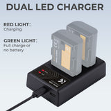 K&F Concept Dual Battery-Charger For LPE6NH w/ USB-C - image 3 of 5