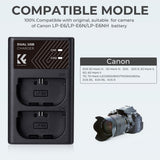 K&F Concept Dual Battery-Charger For LPE6NH w/ USB-C - image 5 of 5