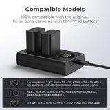 K&F Concept NP-FW50 Dual Battery-Charger USB-C w/ Display - image 5 of 5