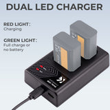 K&F Concept Dual Battery-Charger For NP-FW50 w/ USB-C - image 3 of 5