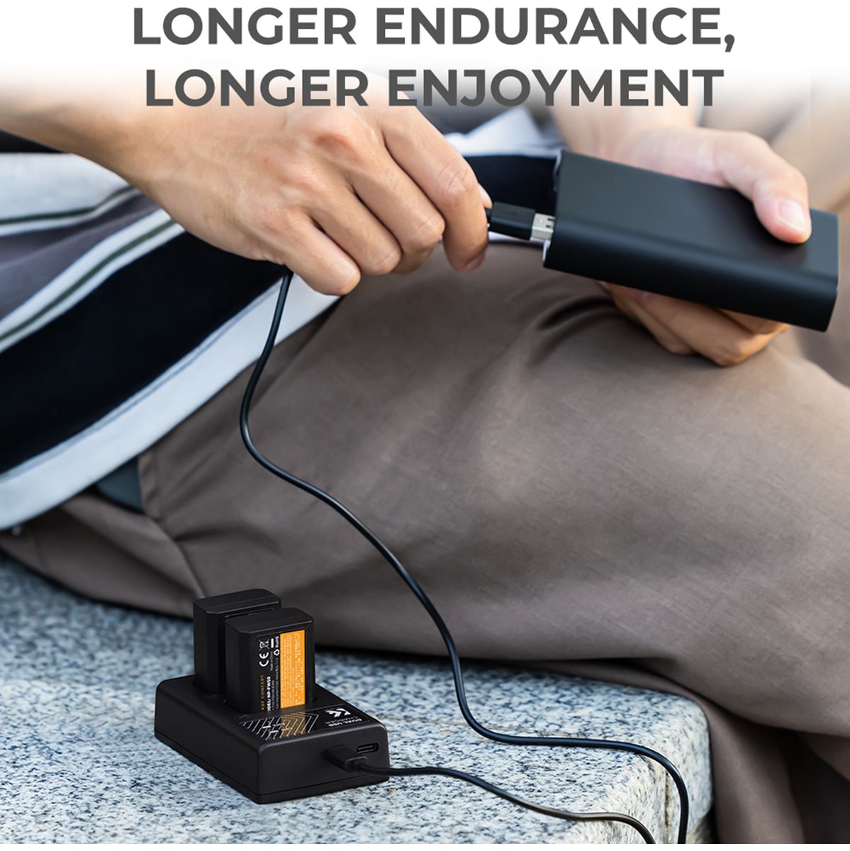 K&F Concept Dual Battery-Charger For NP-FW50 w/ USB-C - image 5 of 5