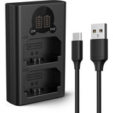K&F Concept NP-FZ100 Dual Battery-Charger USB-C w/ Display