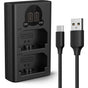 K&F Concept NP-FZ100 Dual Battery-Charger USB-C w/ Display
