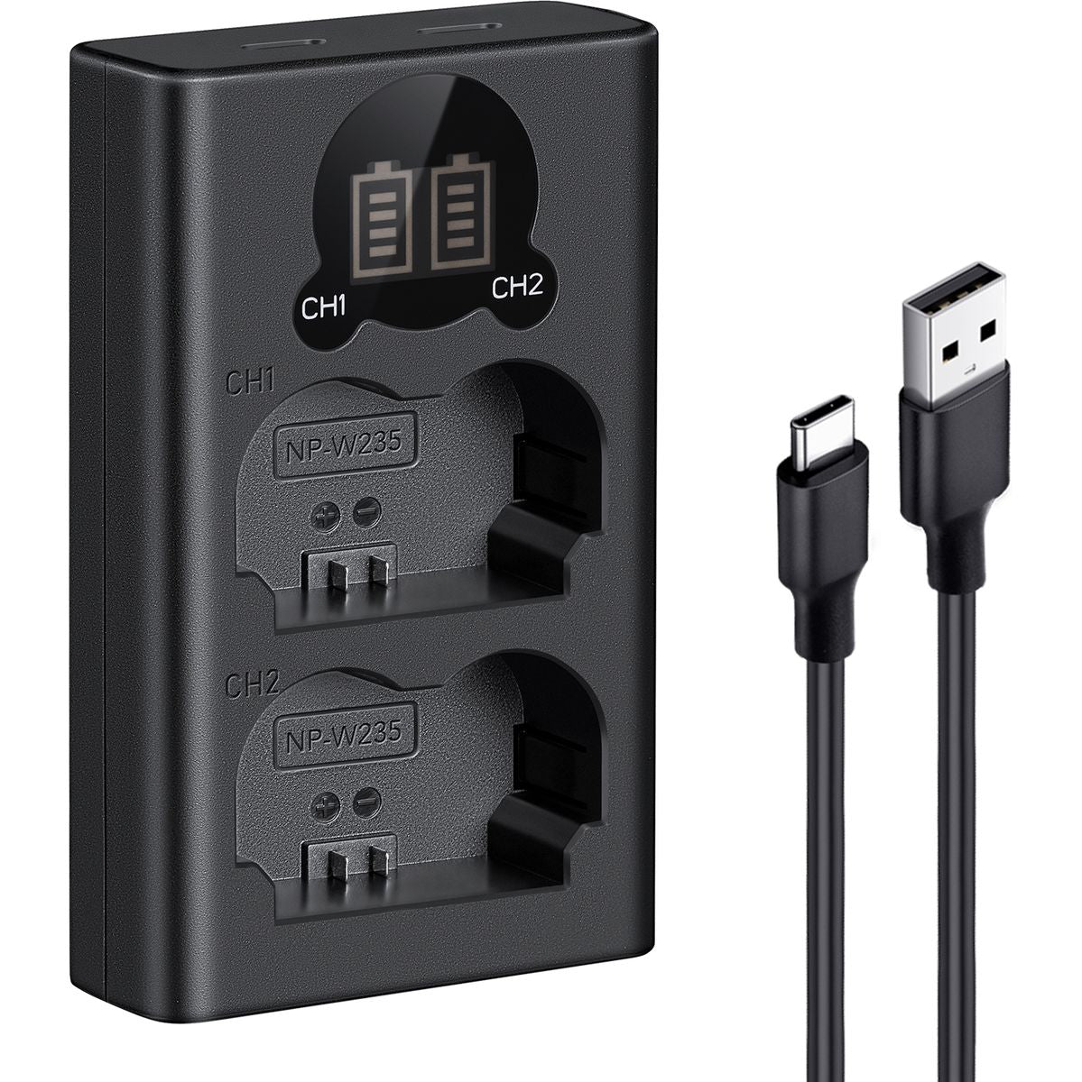 K&F Concept NP-W235 Dual Battery-Charger USB-C w/ Display - image 2 of 5
