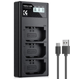 K&F Concept NP-FZ100 Triple Battery-Charger USB-C Display - image 2 of 5