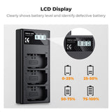 K&F Concept NP-FZ100 Triple Battery-Charger USB-C Display - image 3 of 5
