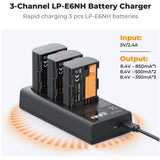 K&F Concept LP-E6NH Triple Battery-Charger USB-C Display - image 4 of 5