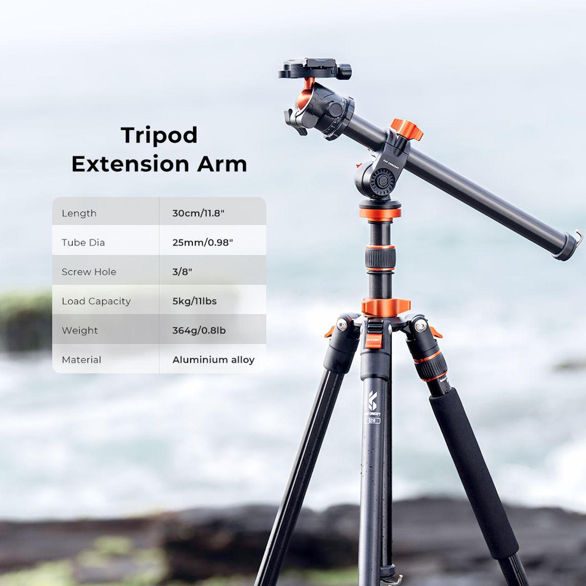 K&F Concept Tripod Extension Arm Universal Horizontal Arm - image 2 of 2