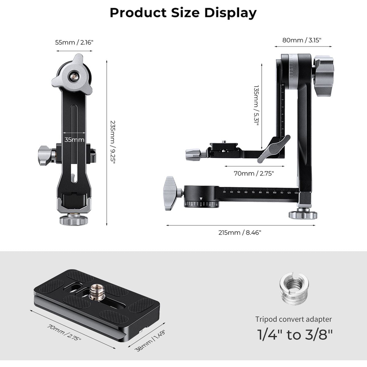 K&F Concept Heavy Duty Gimbal Head Pendulum Head - image 2 of 2