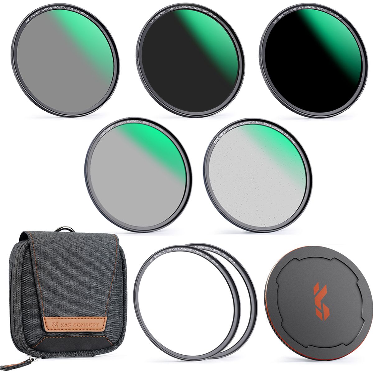 K&F Concept Magnetic Video Kit CPL+ND8.64.1000+Black Mist- 77mm