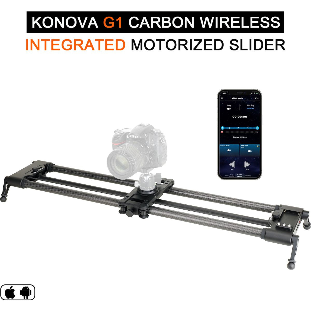 Konova G1 80cm Motorized Carbon Slider