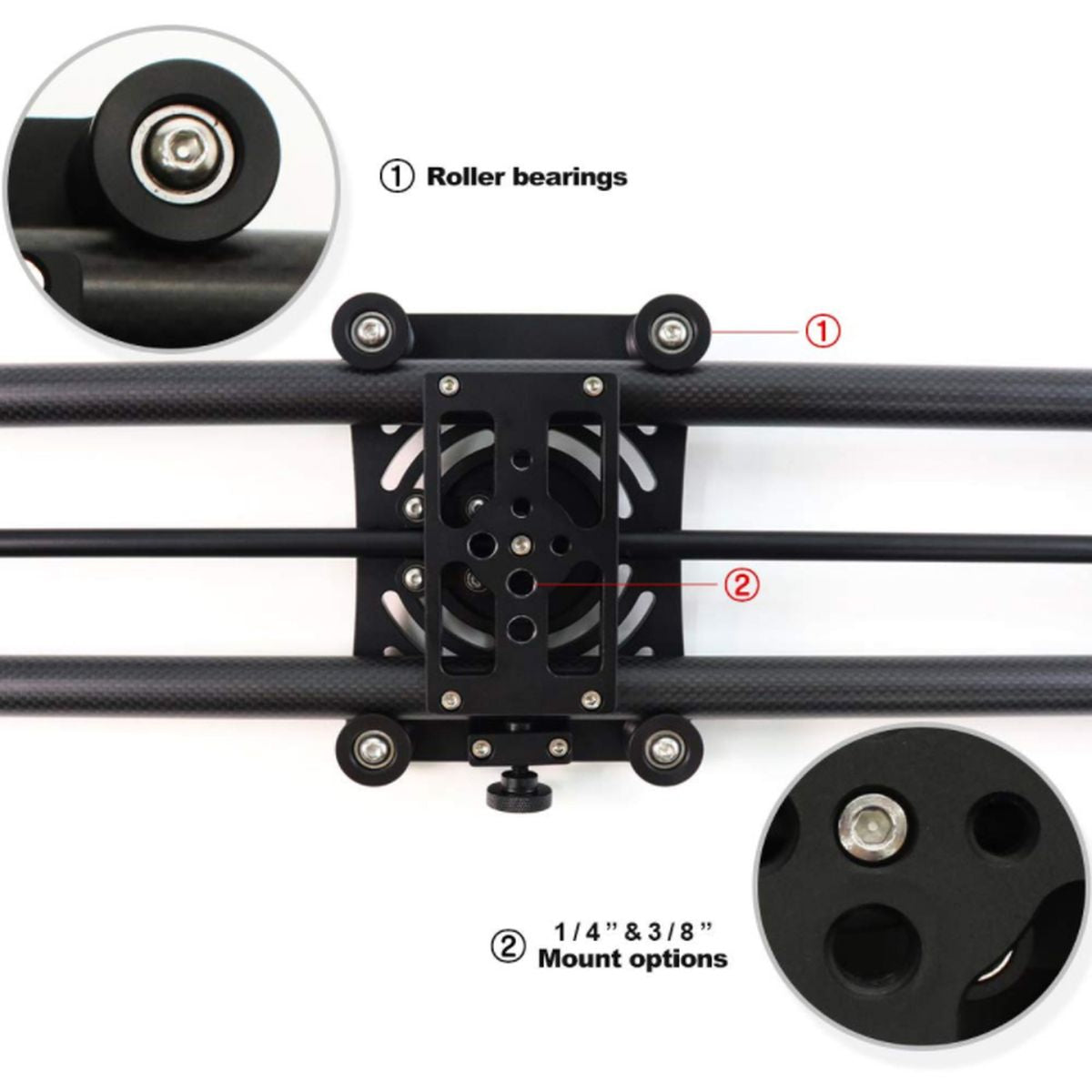 Konova P1 100cm Carbon Camera Slider (w/ KMS-S2)