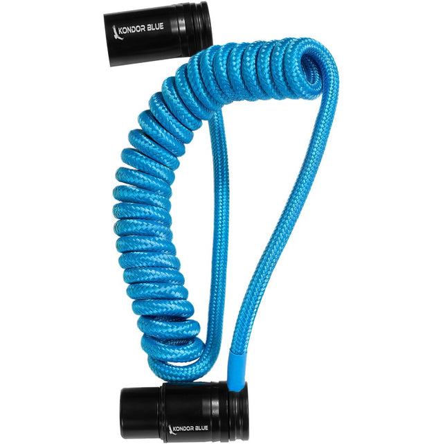 Kondor Blue KB-MXLRF-C 12-24" Coiled Low Profile Right Angle XLR Cable