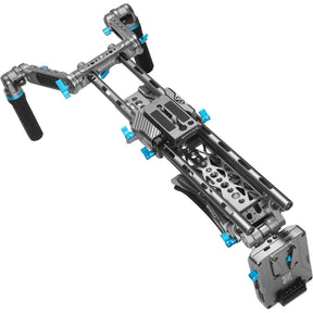 Kondor Blue KB-SPAGPR-BK Shoulder Rig Pro Gold Mount Raven Black