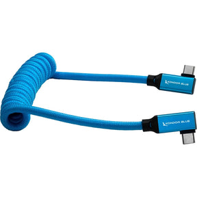 Kondor Blue KB-USBC-CRA USB-C 3.2 Right Angle Braided Cable