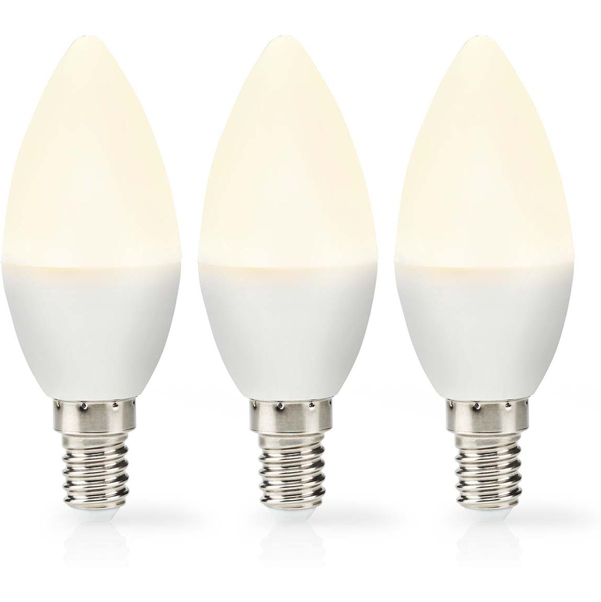 Nedis LED-Lamp E14 Kaars 2.8 W 250 LM 2700 K Warm White Frosted 3 PCs
