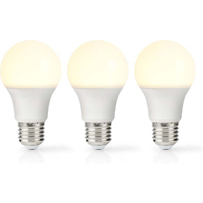 Nedis LED-Lamp E27 A60 8.5 W 806 LM 2700 K Warm White Retrostijl Frosted 3 PCs
