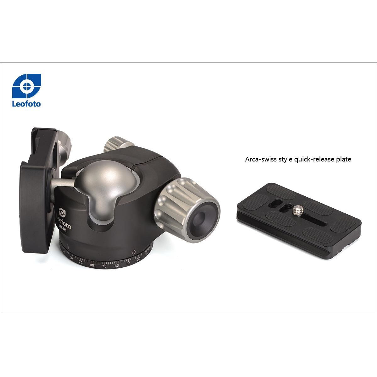 Leofoto Ball Head LH-40 + Release Plate QP-70 - image 3 of 5