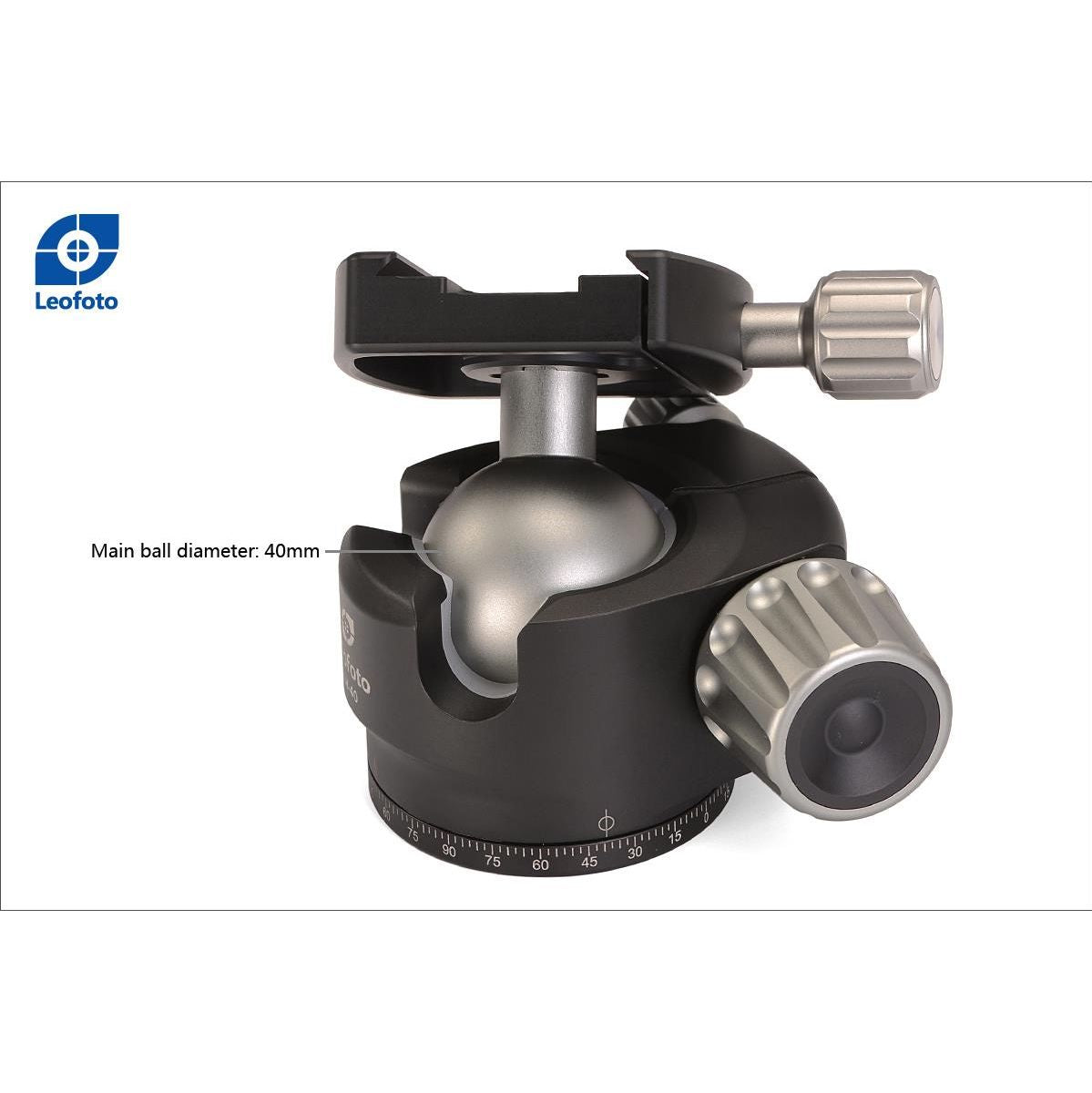 Leofoto Ball Head LH-40 + Release Plate QP-70 - image 5 of 5