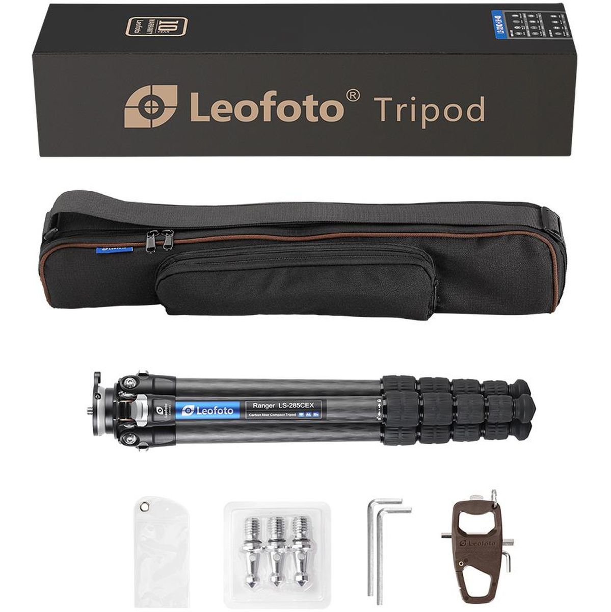 Leofoto LS-285CEX Ranger Carbon Tripod w/ Leveling Base - image 2 of 5