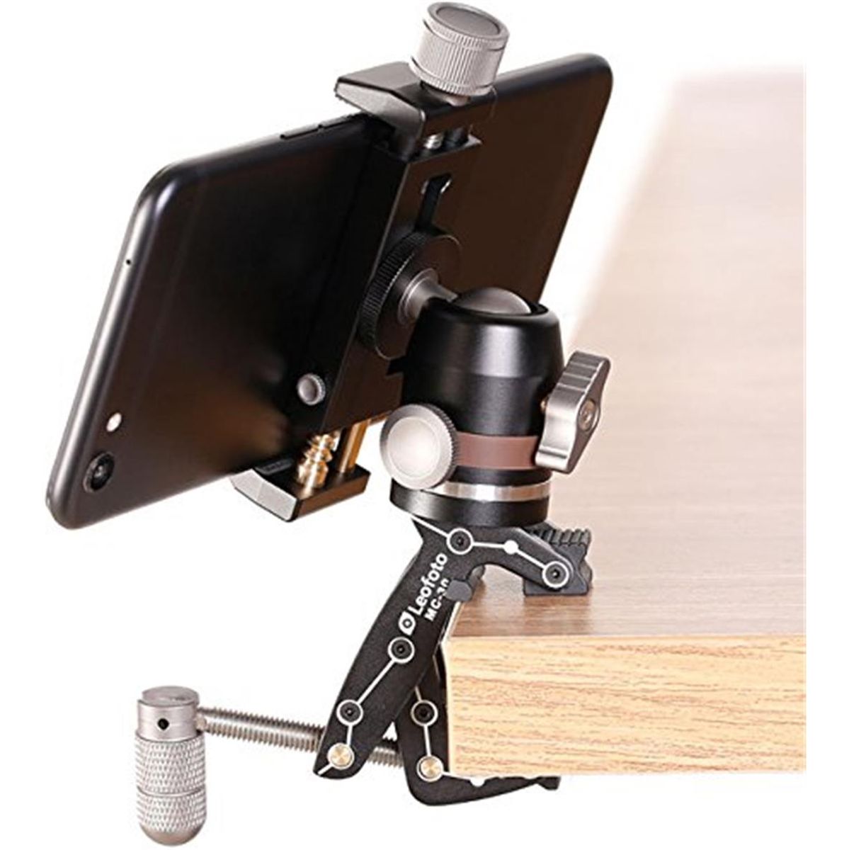 Leofoto Pocket Clamp MC-30 + Kit w/ Ball Head 19 + Smartphone - image 2 of 5
