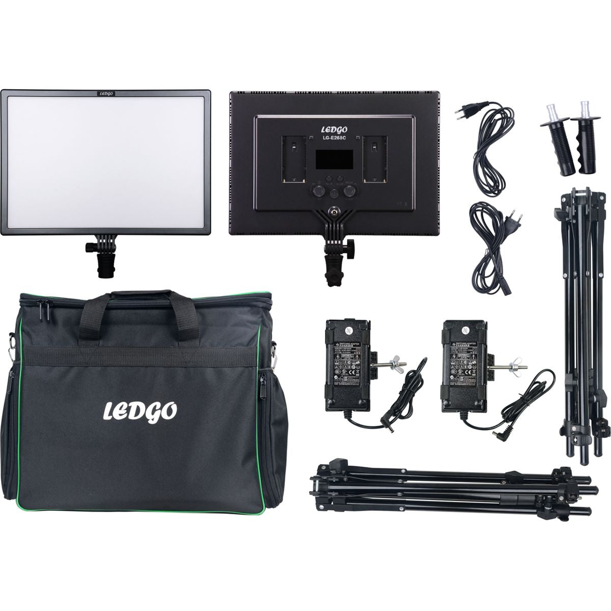 LedGo E268CII Bi-Colour Kit w/ Light Stands (2 Ligh/High Out) - image 2 of 5
