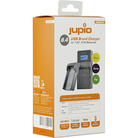 Jupio USB Brand Charger For Nikon/ Fuji/ Olympus 7.2V-8.4V Batteries - image 2 of 2