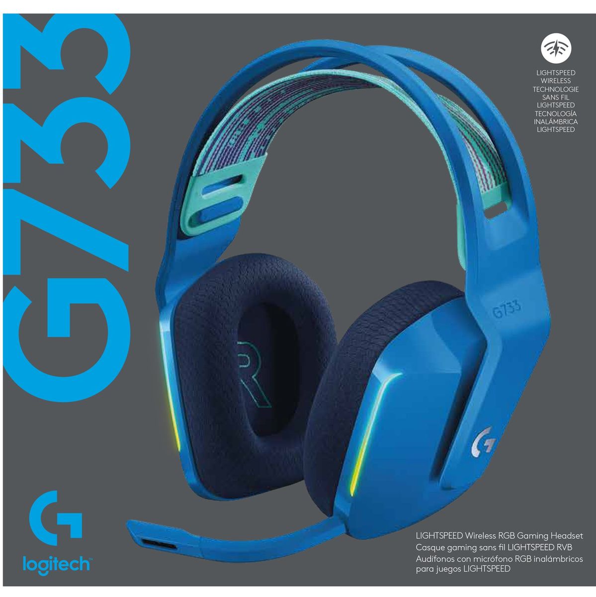 Logitech G733 Lightspeed Wireless RGB Gaming Headset Blue - image 4 of 5