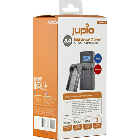 Jupio USB Brand Charger For Panasonic/Pentax 7.2V-8.4V Batteries - image 2 of 2
