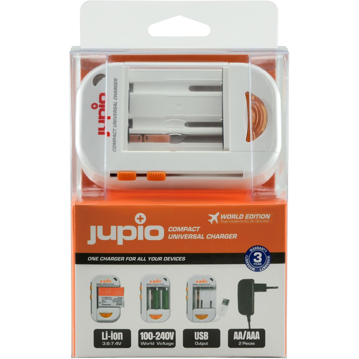 Jupio Universal World Li-ion + AA + USB Charger - image 3 of 5