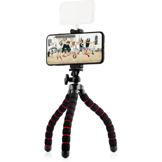 MOJOGEAR Flexible Tripod w/ Foam Legs Black/Red