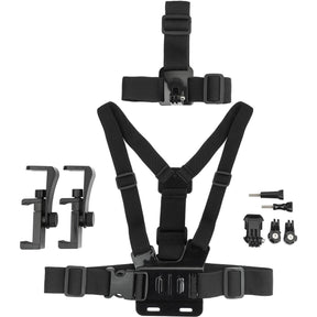 MOJOGEAR A02 Head / Chest Strap Kit For GoPro / Smartphone