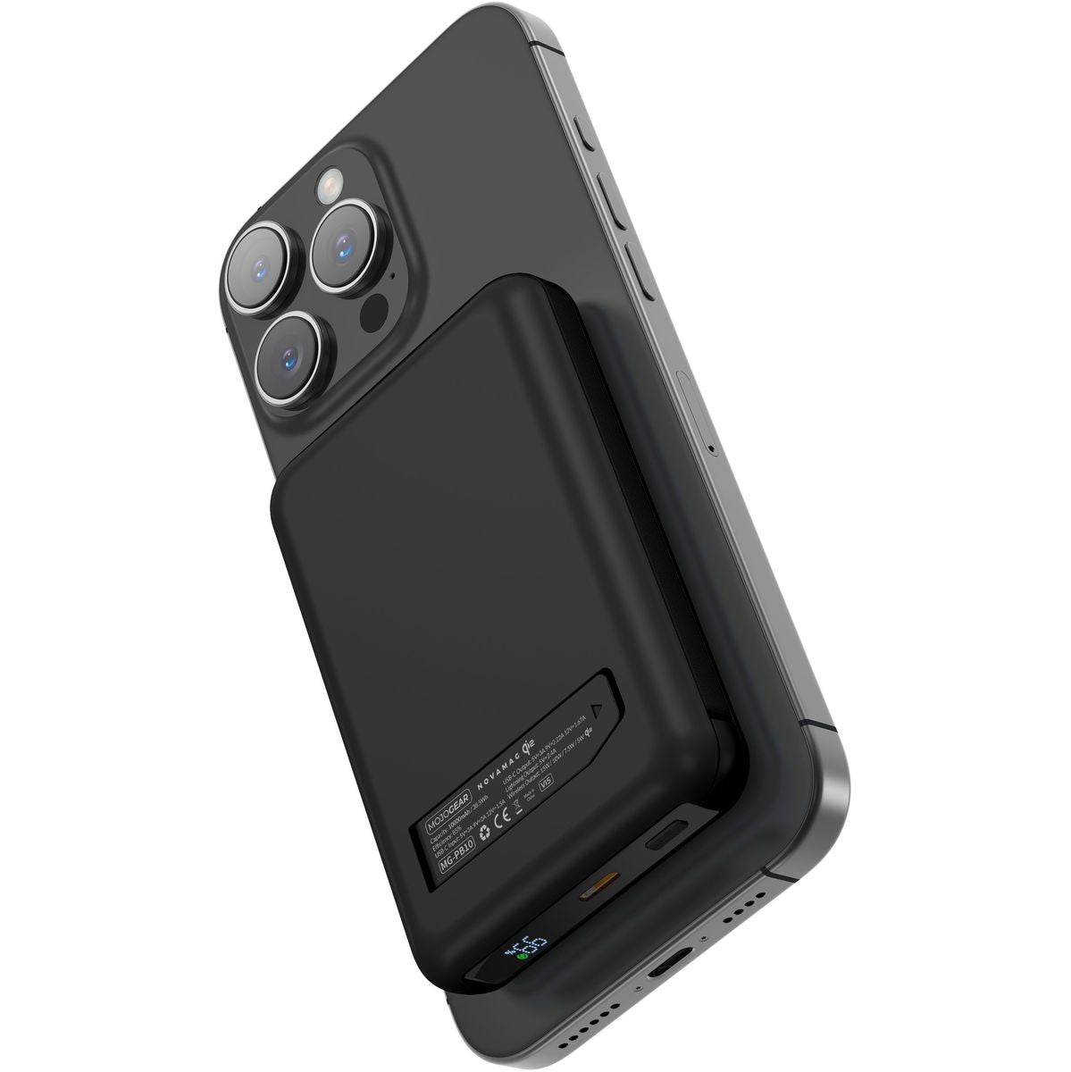 MOJOGEAR PB10 QI2 10.000mAh PowerBank w/ Cables - Black - image 3 of 5