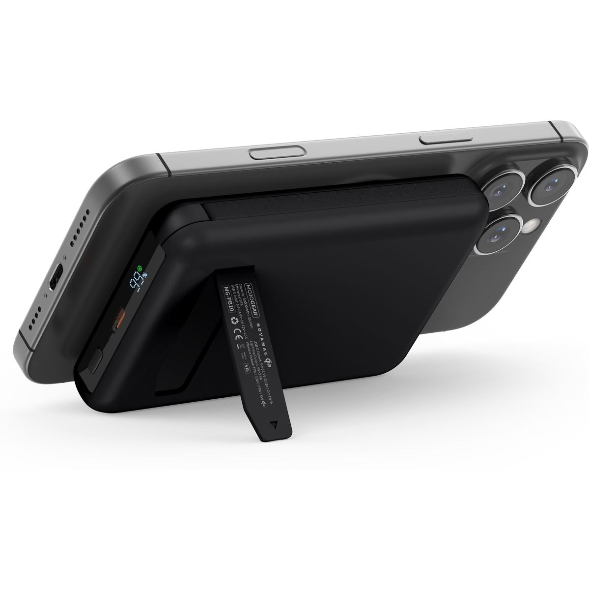 MOJOGEAR PB10 QI2 10.000mAh PowerBank w/ Cables - Black - image 4 of 5