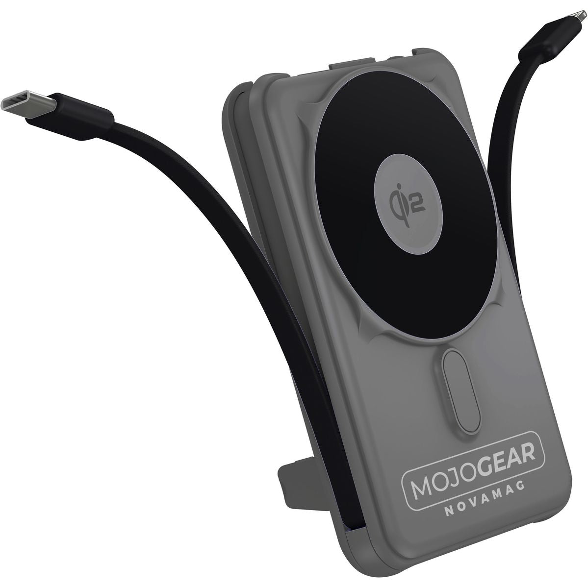 MOJOGEAR PB10 QI2 10.000mAh PowerBank w/ Cables - Grey
