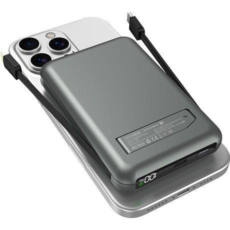 MOJOGEAR PB10 QI2 10.000mAh PowerBank w/ Cables - Grey - image 3 of 5