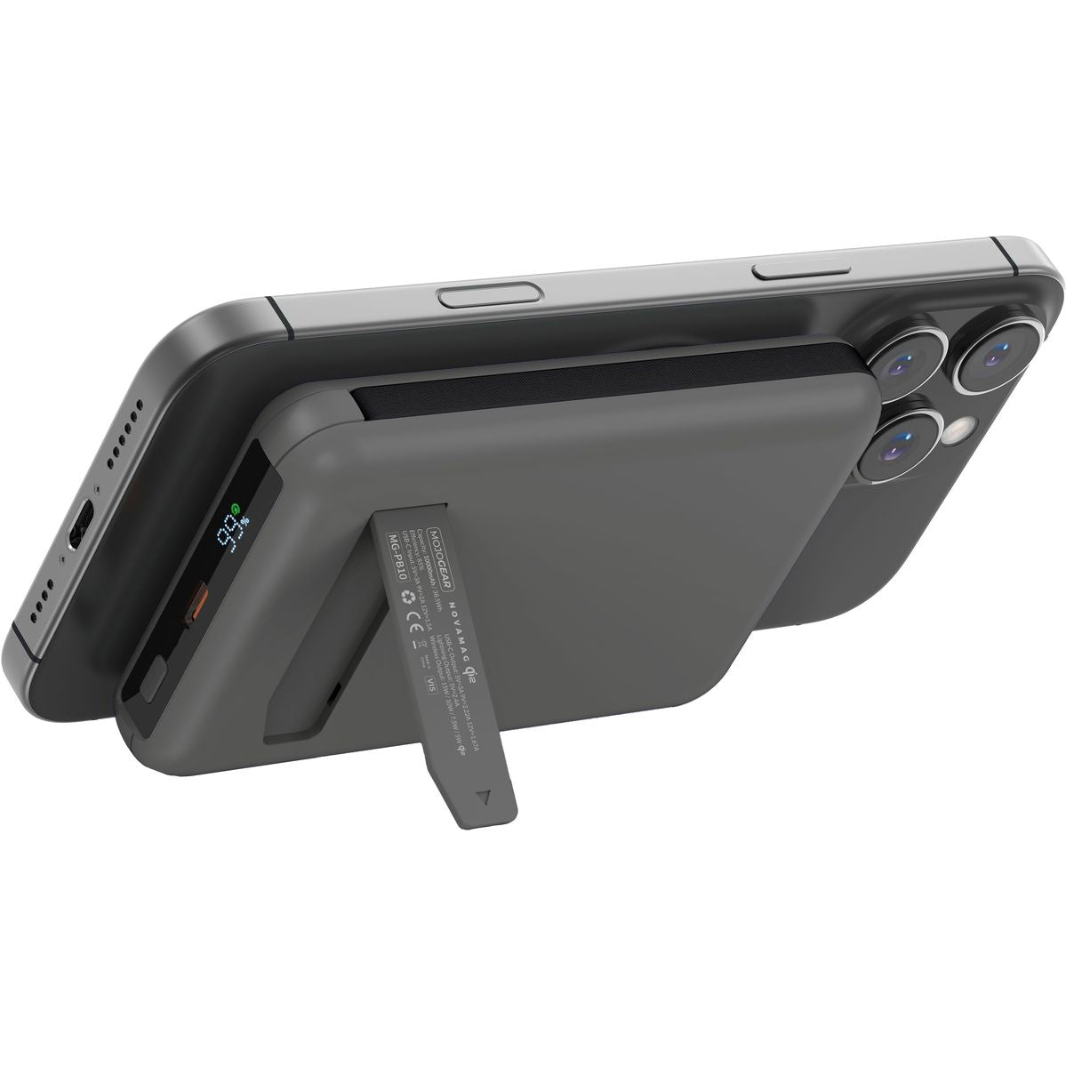 MOJOGEAR PB10 QI2 10.000mAh PowerBank w/ Cables - Grey - image 4 of 5