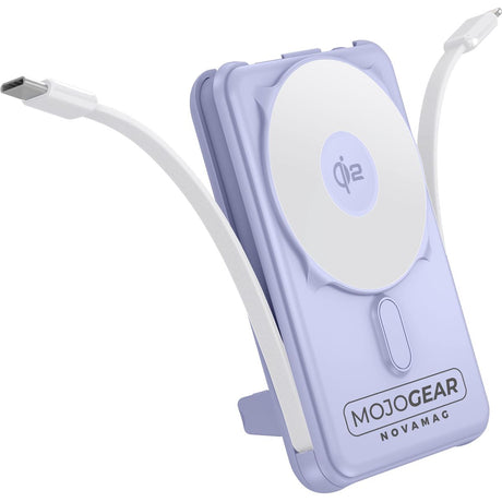 MOJOGEAR PB10 QI2 10.000mAh PowerBank w/ Cables - Purple