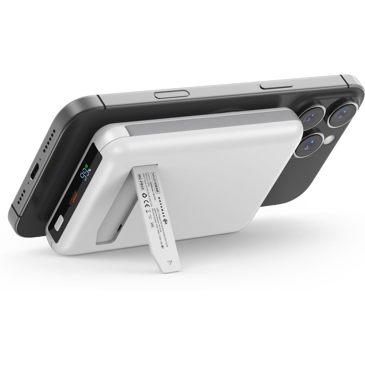 MOJOGEAR PB10 QI2 10.000mAh PowerBank w/ Cables - White - image 4 of 5