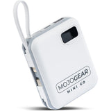 MOJOGEAR Mini Go 10.000mAh PowerBank w/ Cables - White